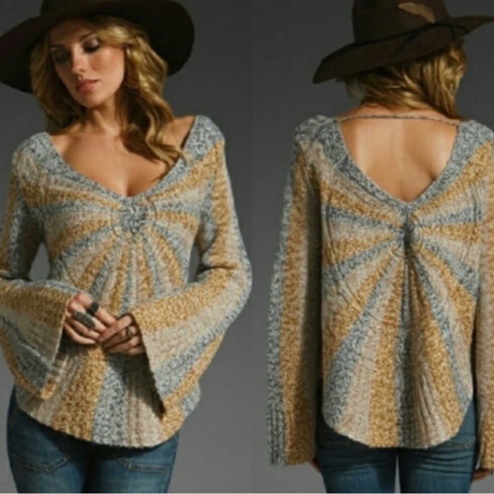 Free People | Pinwheel Sunburst Sweater Butterscotch